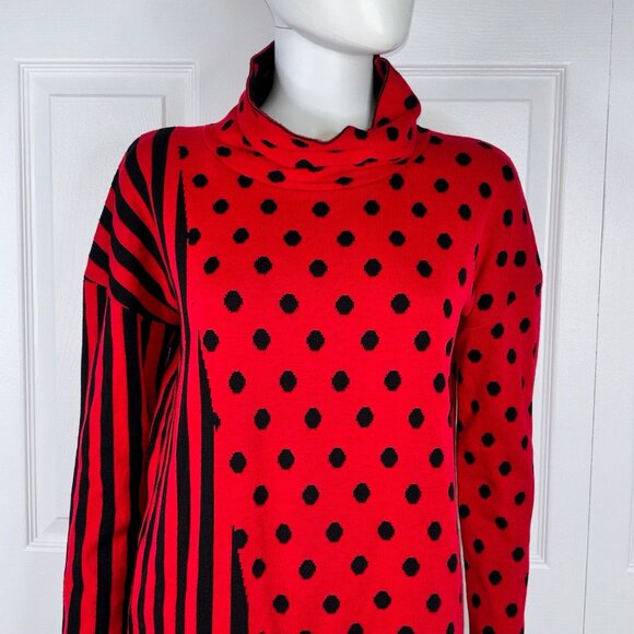 Kokomarina Red and Black Polka Dot Sweater - Picture 2 of 2
